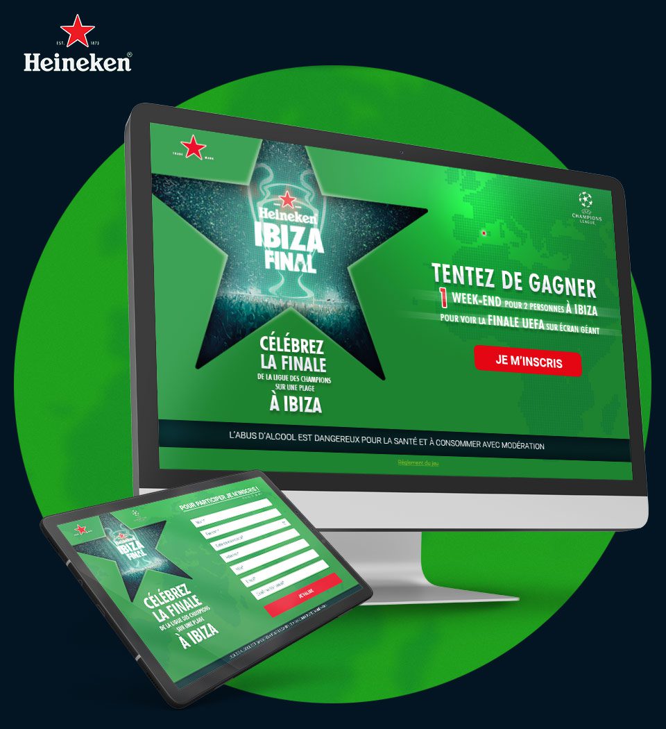 Heineken Jeu concours Final Champions Ligue Ibiza