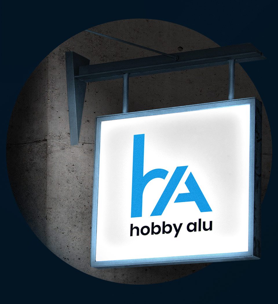 Identité Graphique de l'entreprise hobby alu, vente d'aluminium au détail.