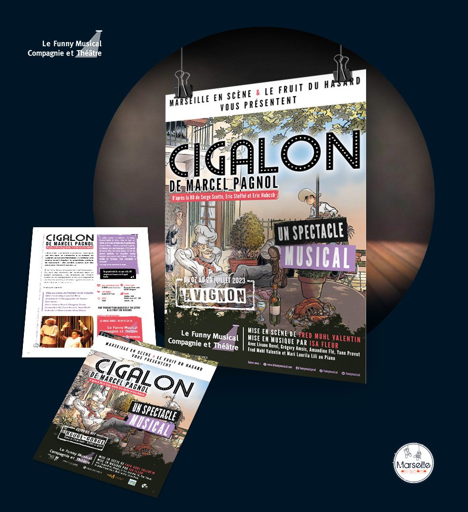Affiches et flyers Spectacle Avignon OFF "Le Cigalon"
